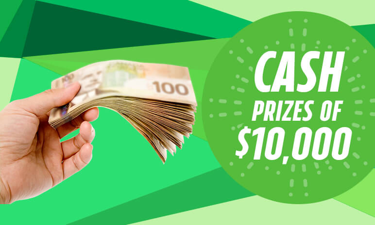 CASH PRIZES OF $10,000